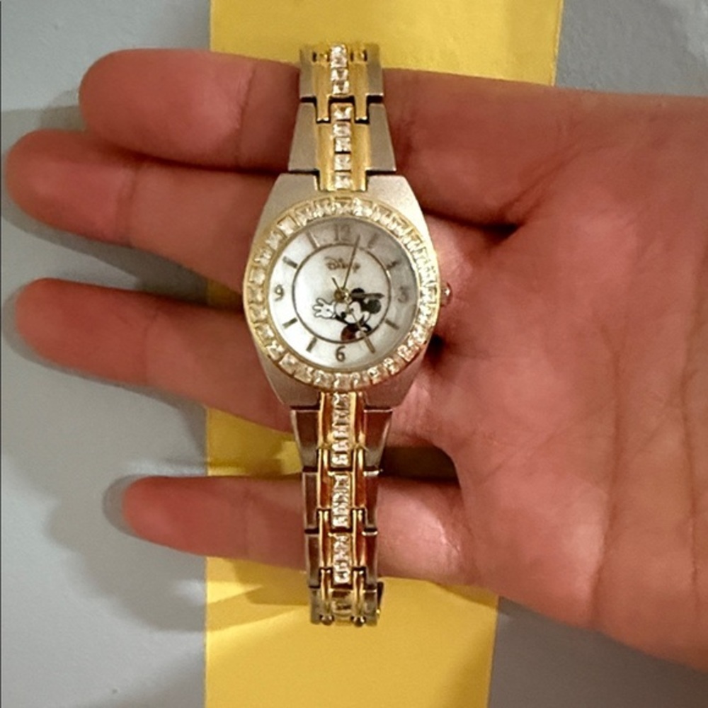 Disney Gold Women's Watch with Character Accent